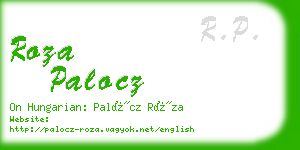 roza palocz business card